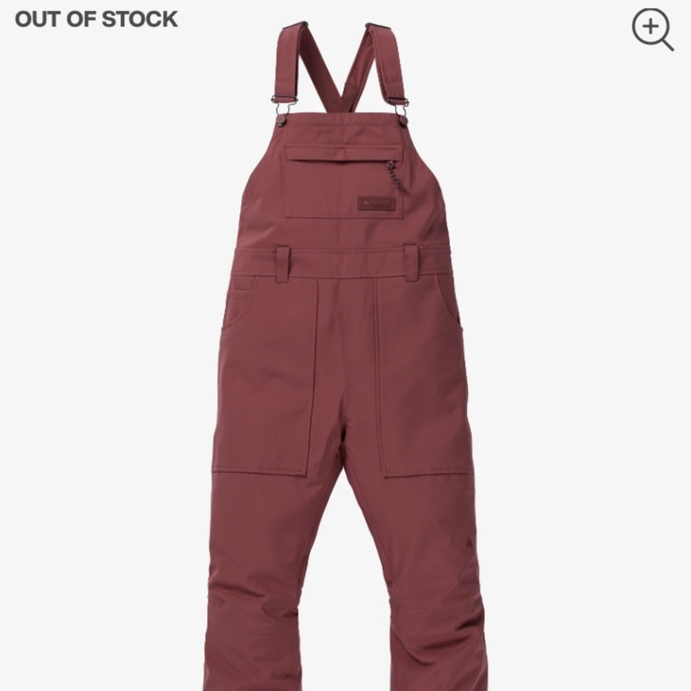 New Burton Avalon Bib Snow Ski Pants Bibs Winter Women's Snowboard Rose Brown